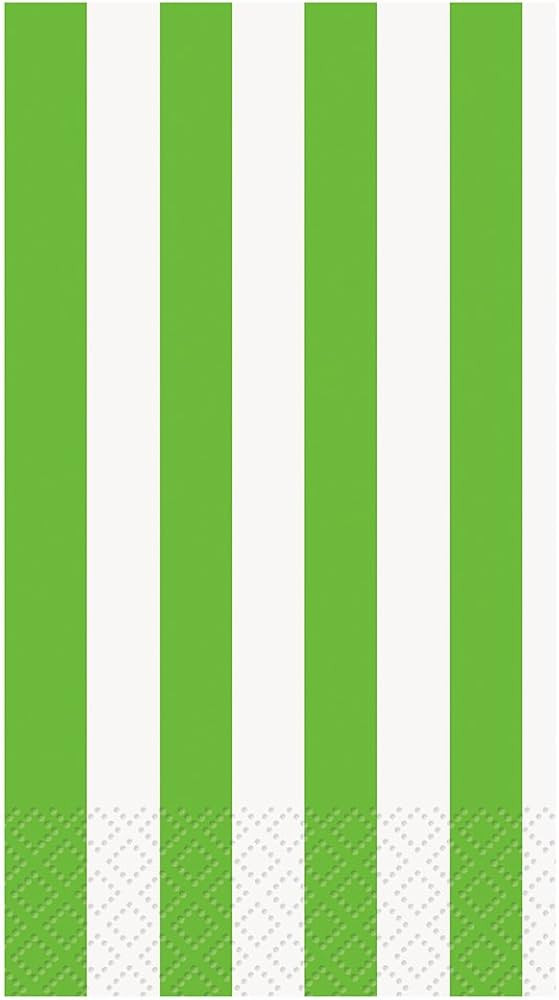 Lime Green Striped Paper Guest Napkins, 16ct | Amazon (US)