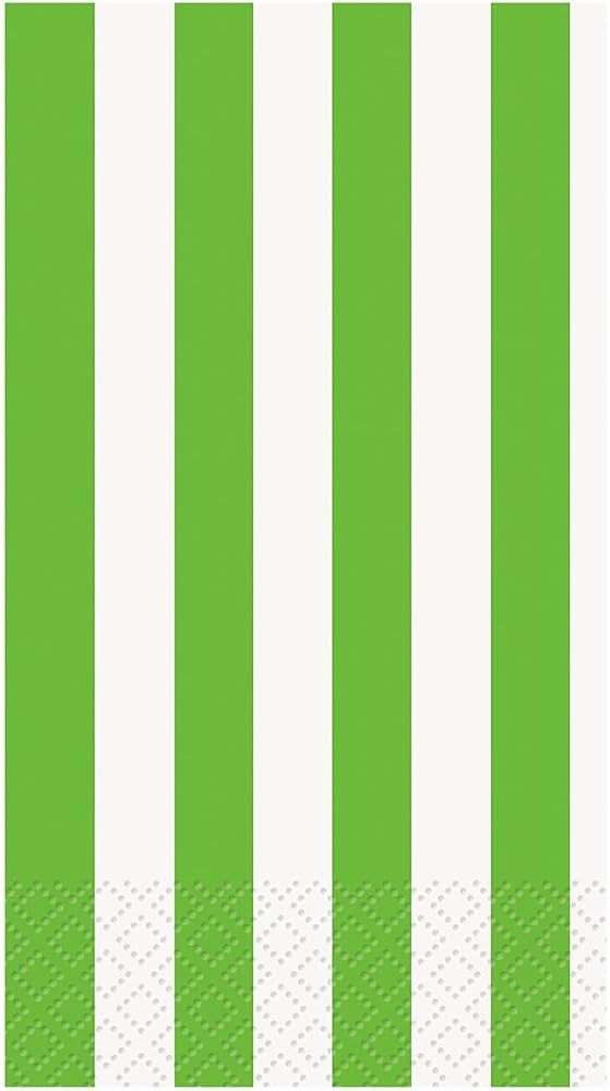 Lime Green Striped Paper Guest Napkins, 16ct | Amazon (US)