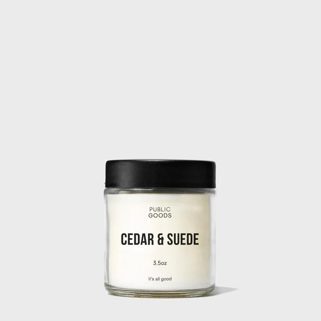 Cedar & Suede Scented Candle | Public Goods