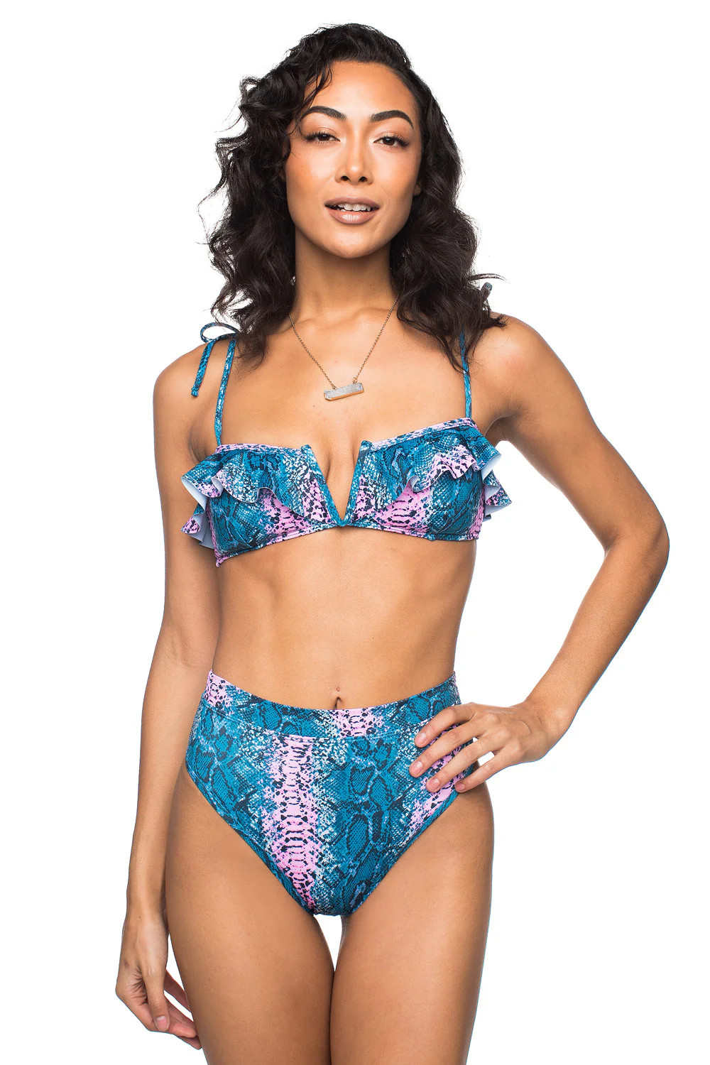 Naomi Wired Top High Waisted Bikini - Clover | BuddyLove