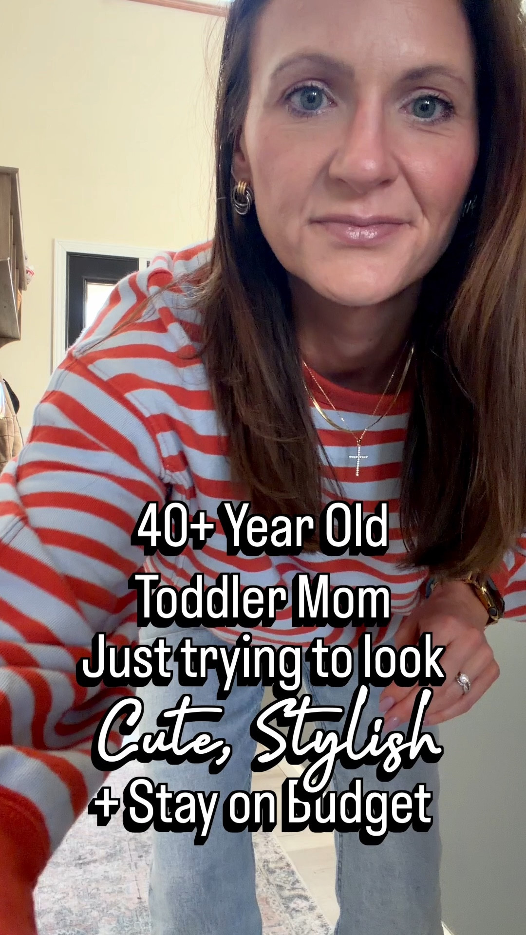 Just a toddler mom on a budget but still trying to look cute ✨ Striped sweatshirt + Abercrombie jeans (25% off) + easy sneakers. 

Sweatshirt - size S (already oversized)
Jeans - 6R

MomOOTD, Casual mom style, mom style, spring outfits 2026, 

#LTKSpringSale #LTKmomlife #LTKOver40