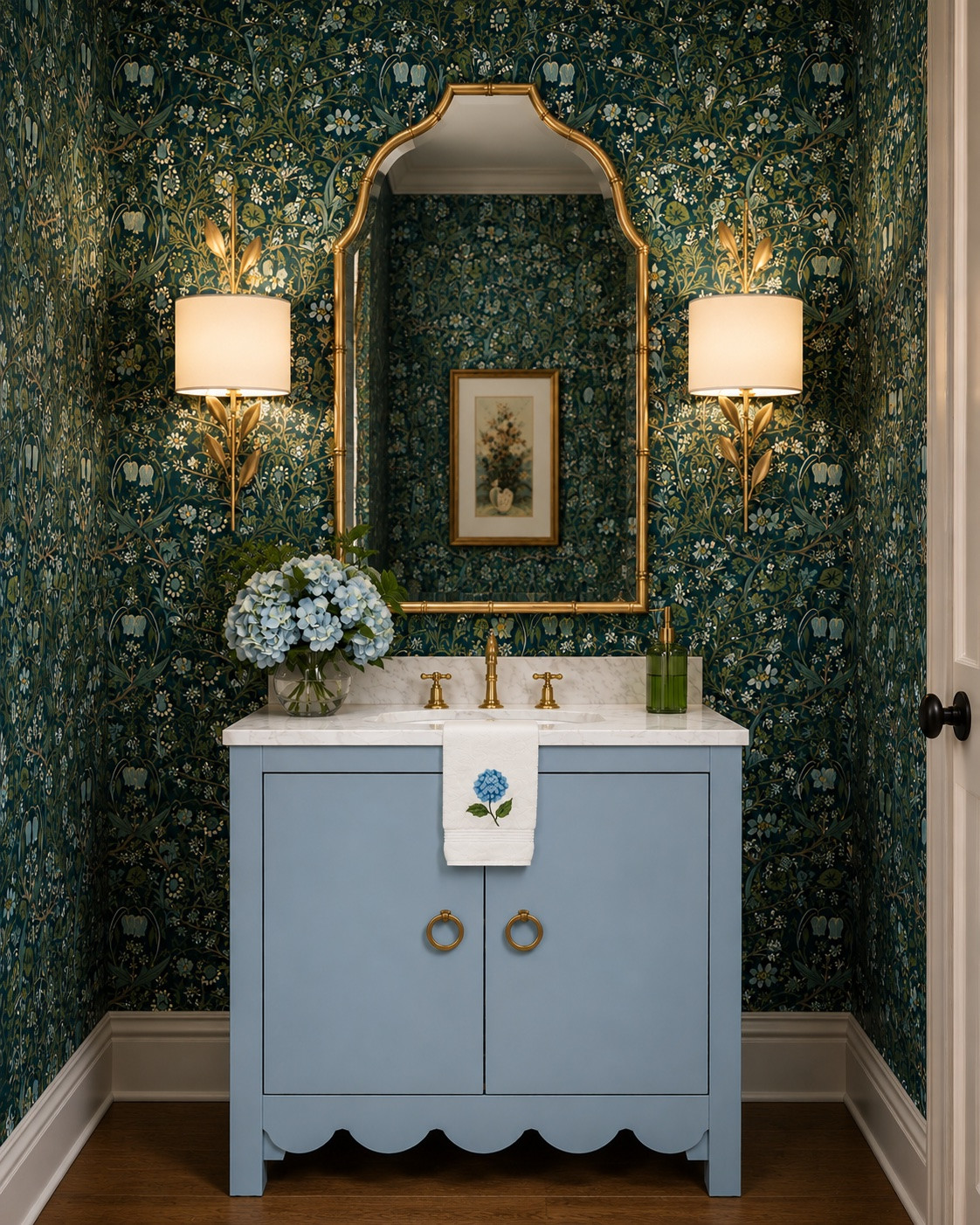 Render and design of a moody and blue powder bath!

#LTKdayinmylife #LTKHome #LTKSaleAlert