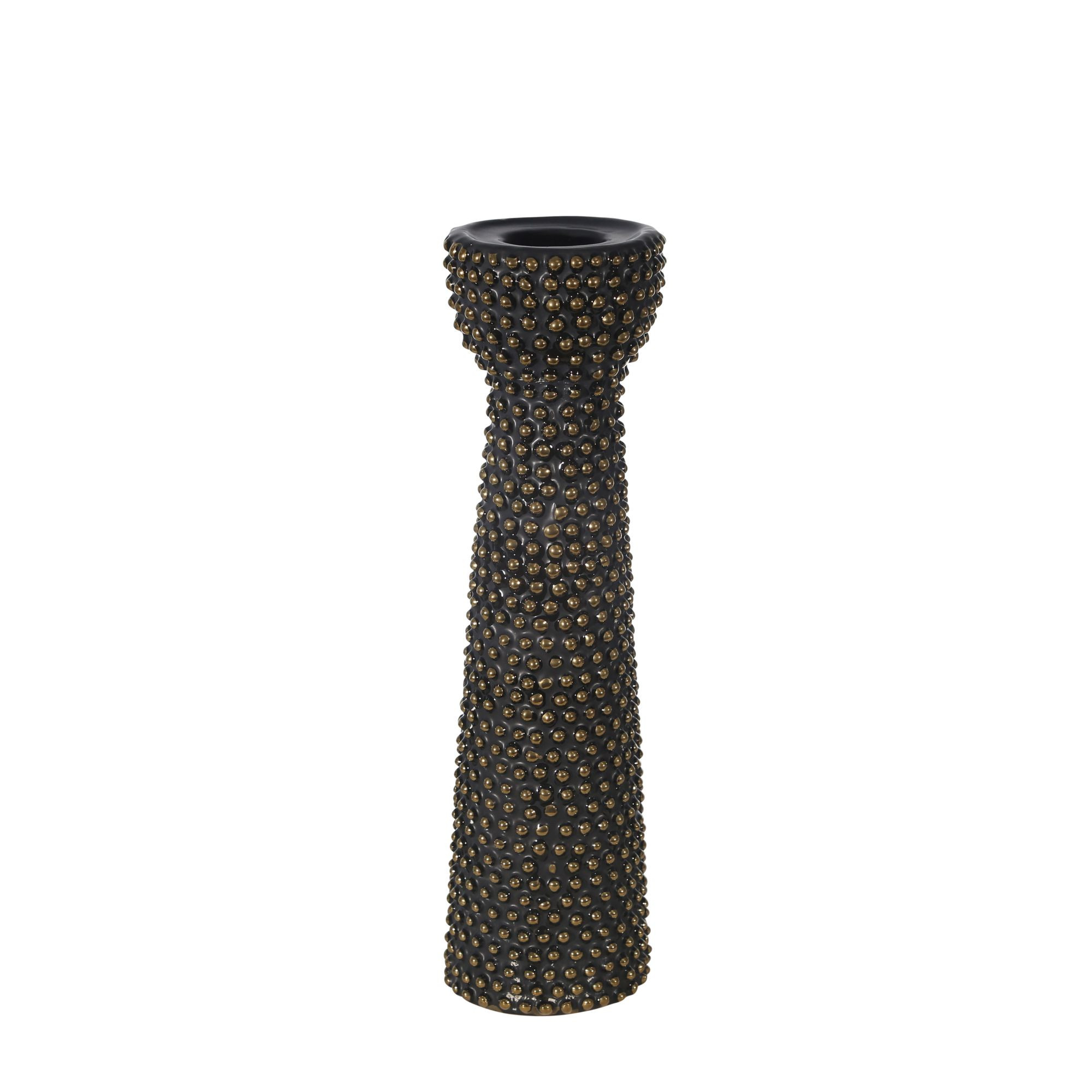 14" Black and Gold Spike Pillar Candle Holder | Walmart (US)