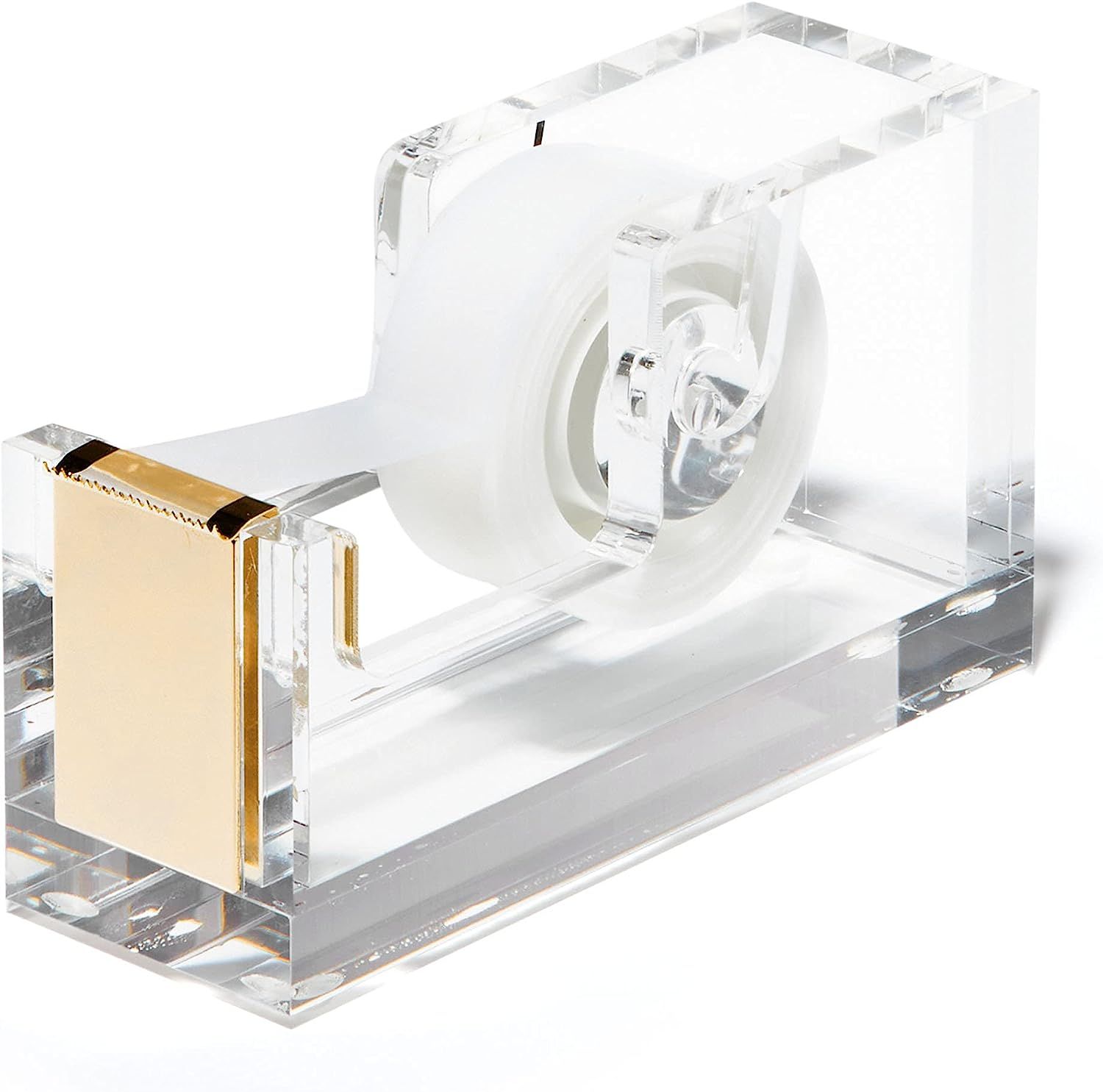 Acrylic Tape Dispenser - Gold Office Desk Dispenser for Clear Tape - Decorative Accessory for Hom... | Amazon (US)