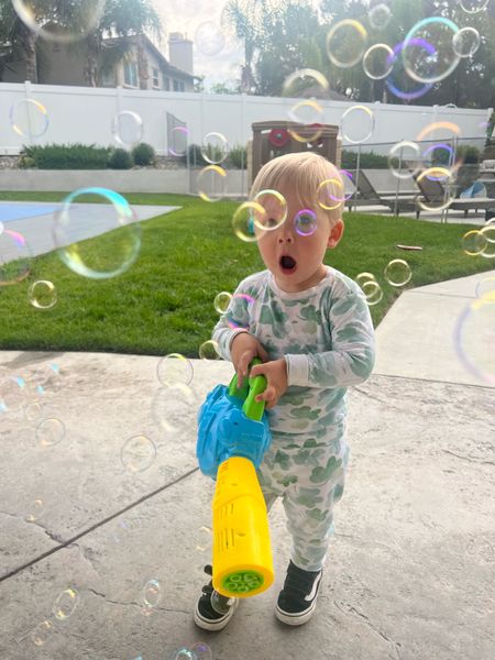 Jack is obsessed with his new bubble blower. I love that he can do it all by himself!! 

#LTKfamily #LTKkids #LTKGiftGuide