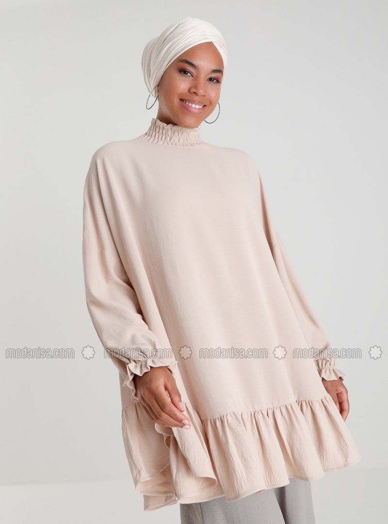 Beige - Beige - Polo neck - Tunic | Modanisa (US)