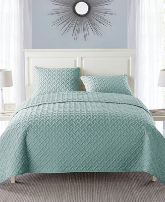 Nina 3-Piece Embossed King Quilt Set | Macy's