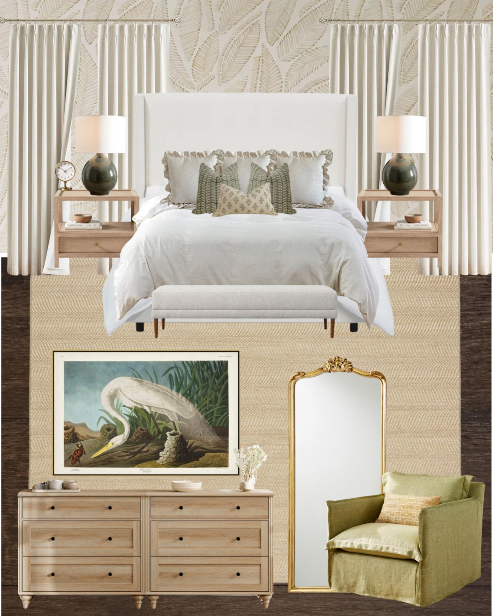 Nancy meyers bedroom. Neutral bedroom. Etsy pillows. Audubon art  

#LTKHome