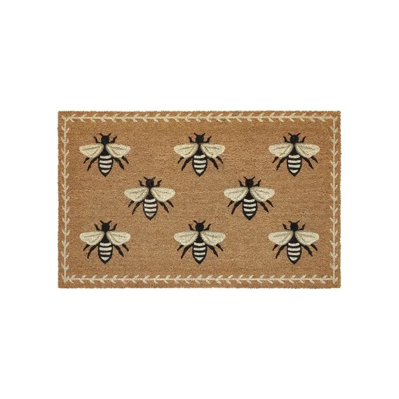 Bee Door Mat Natural Coir, Indoor Outdoor Non Slip Welcome Mat, Durable Heavy Duty Floor Rug , Fr... | Walmart (US)