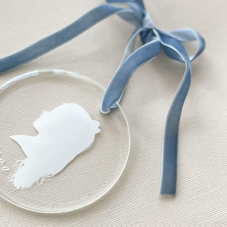 Custom Silhouette Glass Ornament | Minted