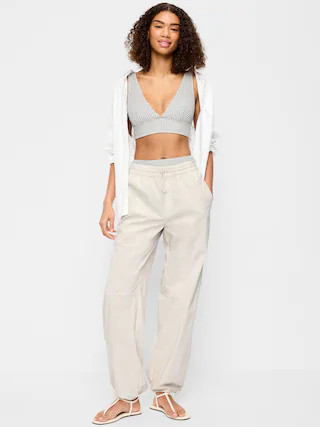 Lightweight Pull-On Poplin Balloon Pants | Old Navy (US)