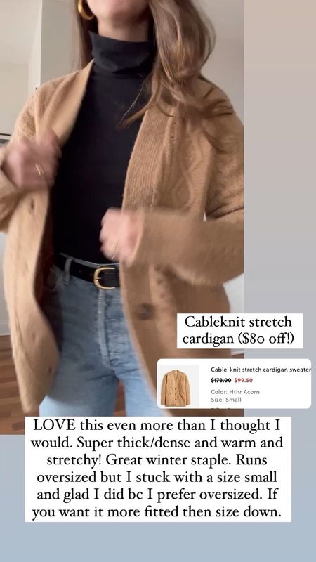 J.Crew cable-knit cardigan sweater on major sale! 

Fall style, fall outfits, gift guide, jeans, holiday outfits, sweaters 

#LTKHoliday #LTKsalealert #LTKCyberWeek