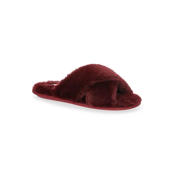 Joyspun Women's Faux Fur X-Band Slippers | Walmart (US)