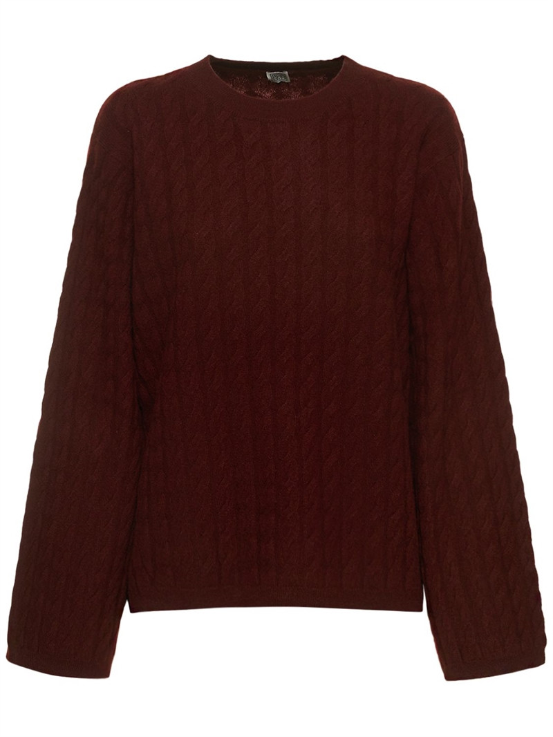 Cable knit cashmere sweater - Toteme - Women | Luisaviaroma | Luisaviaroma