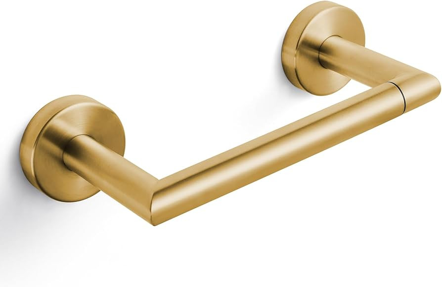 JunSun Brushed Gold Bathroom Toilet Paper Holder Wall Mount Pivoting Toilet Paper Roll Holder Sta... | Amazon (US)