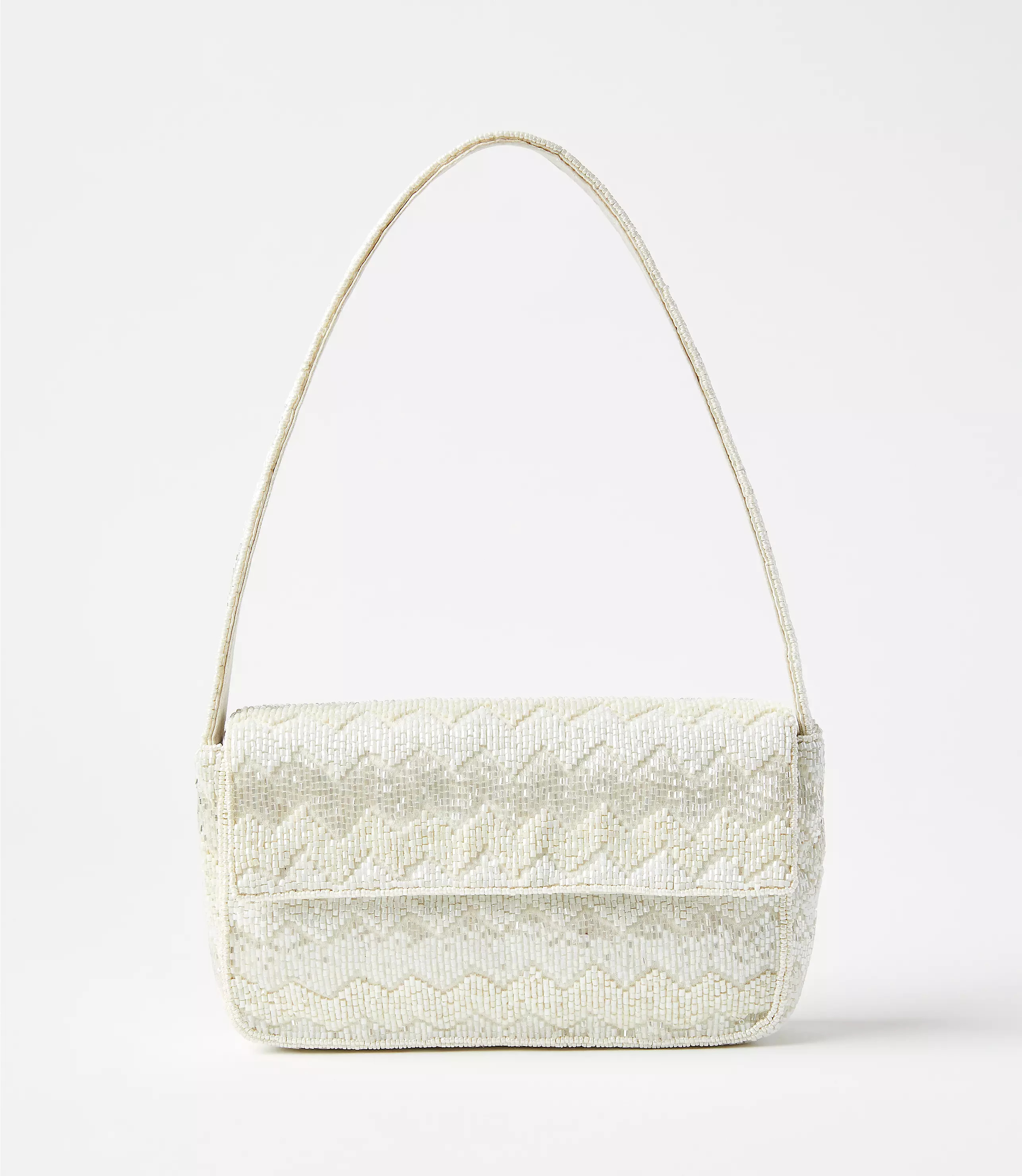 Chevron Beaded Shoulder Bag | LOFT