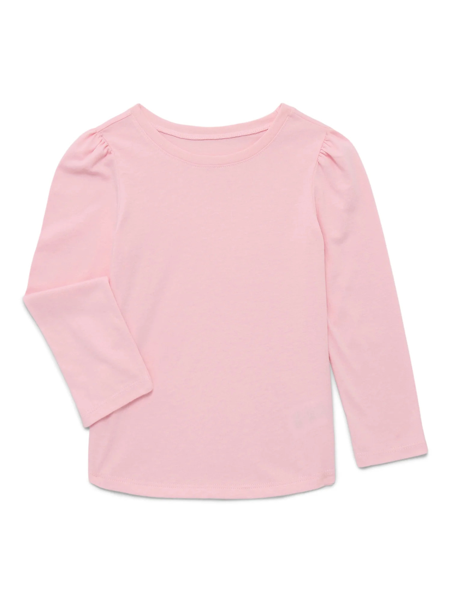 Garanimals Toddler Girl Long Puff Sleeve Solid T-Shirt, Sizes 18M-5T | Walmart (US)