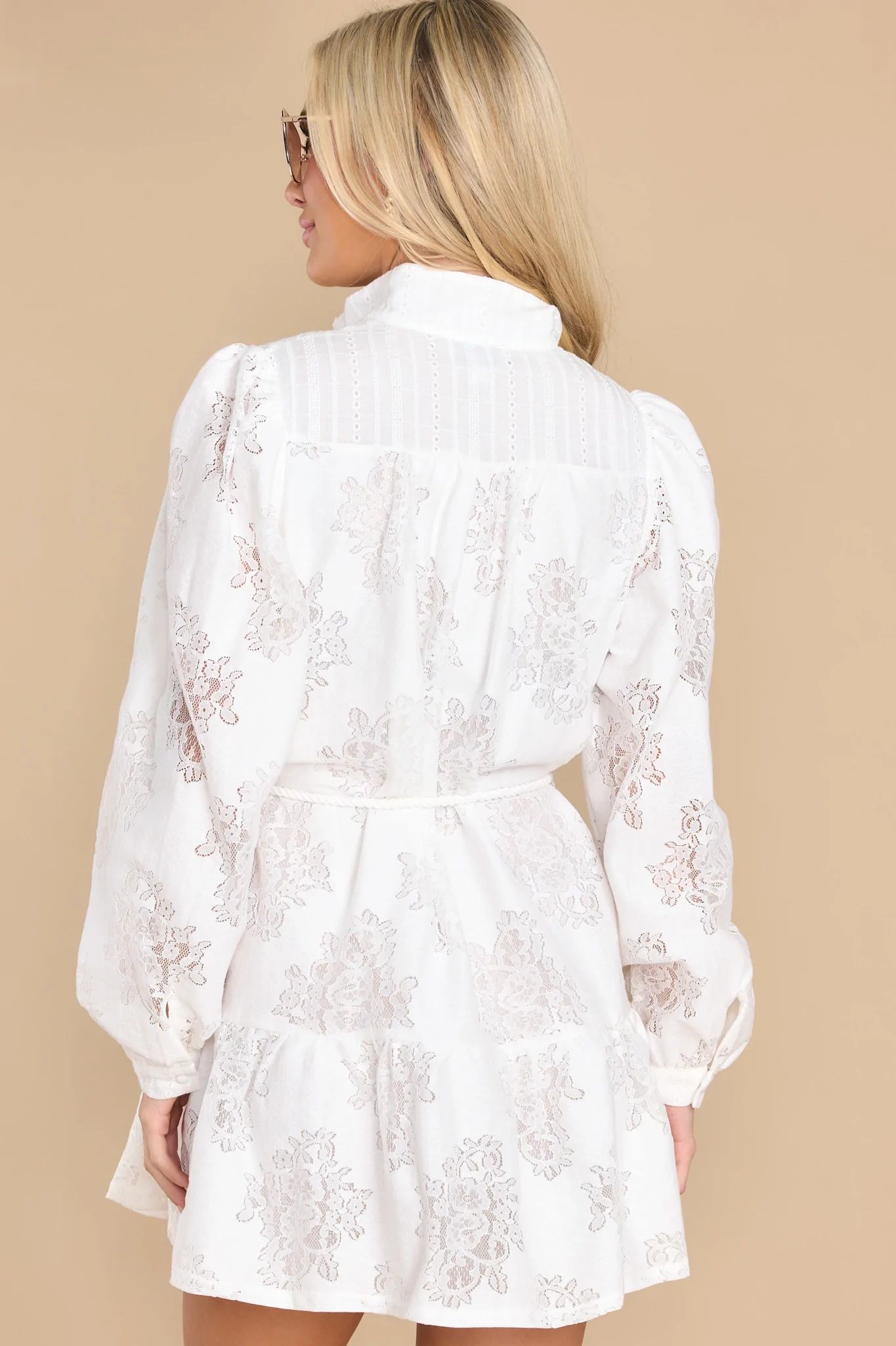 Chase The Moon Ivory Lace Dress | Red Dress 