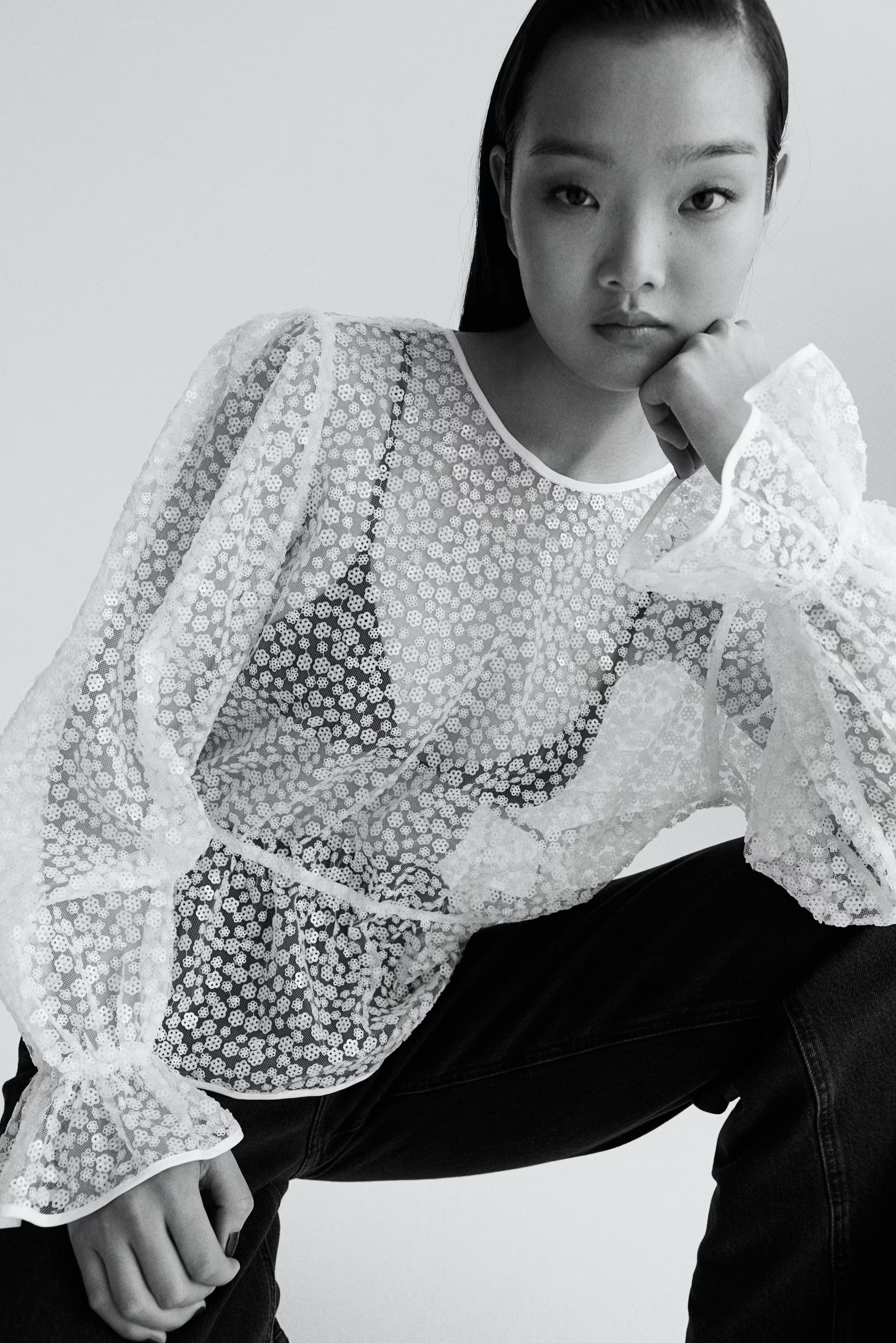 Sequined Peplum Blouse | H&M (US + CA)