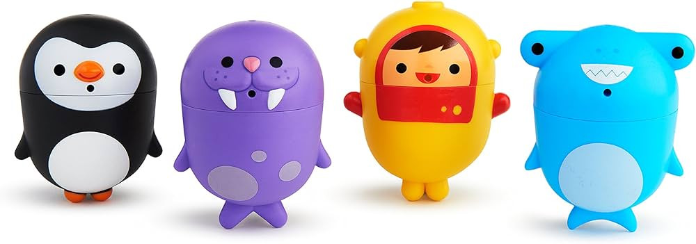 Munchkin CleanSqueeze Mold Free Baby and Toddler Bath Toy Squirts, 4 Piece Set | Amazon (US)