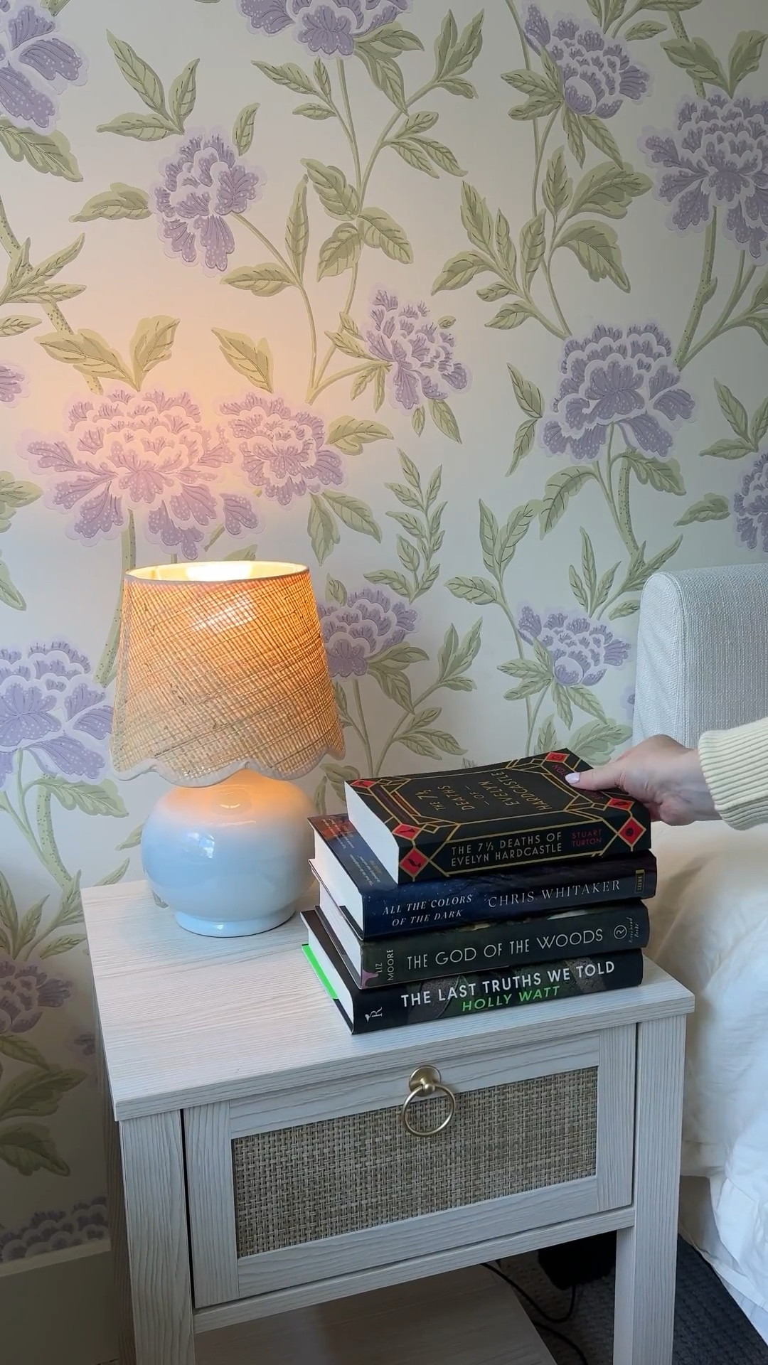 Getting my reading nook holiday-ready with @Wayfair ✨ All the furniture and decor in this cozy corner are Wayfair pieces- they make it so easy to create a warm, inviting space for the season. #ad, #WayfairPartner, #Wayfair, #WinTheSeason