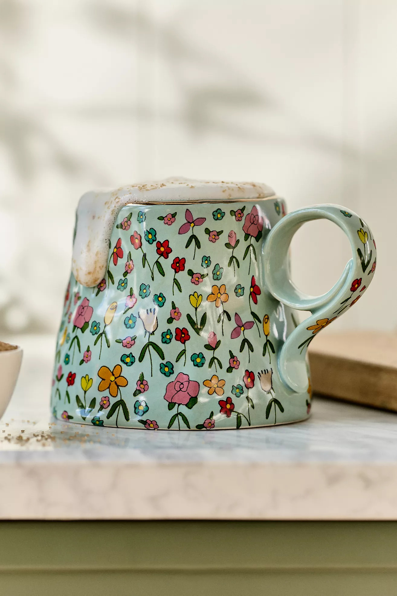 The Mud Fairy Blooming Hearts Stoneware Mug | Anthropologie (US)