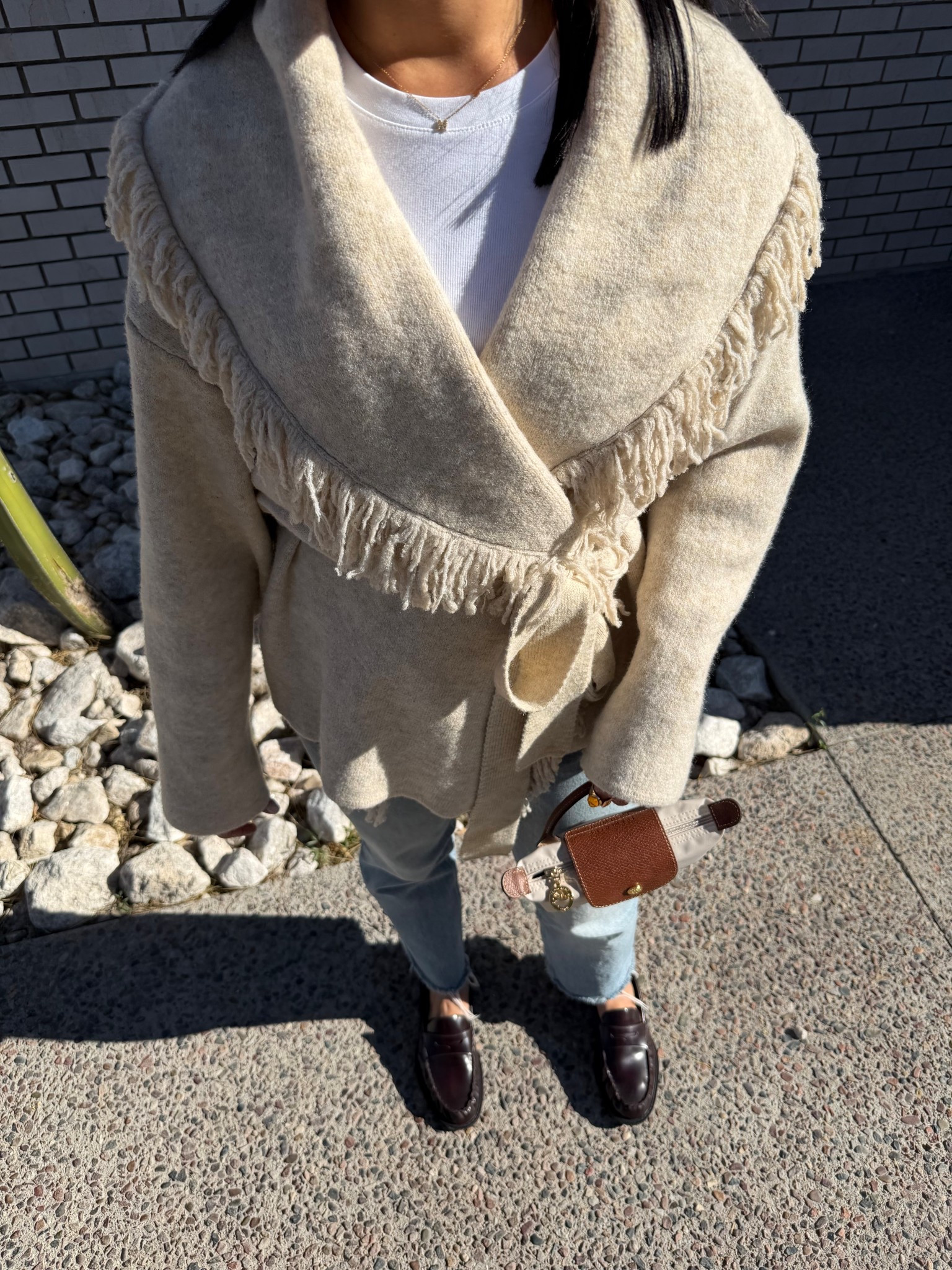 Fringe cardigan in beige💗 

#LTKdayinmylife #LTKgrwm #LTKootd