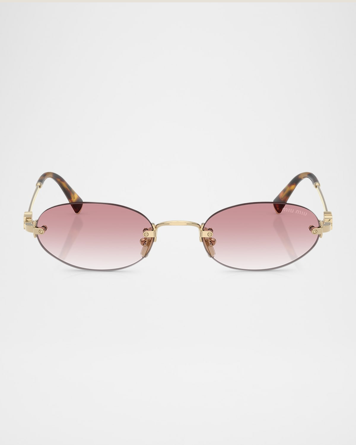 Logo Metal Oval Sunglasses | Neiman Marcus