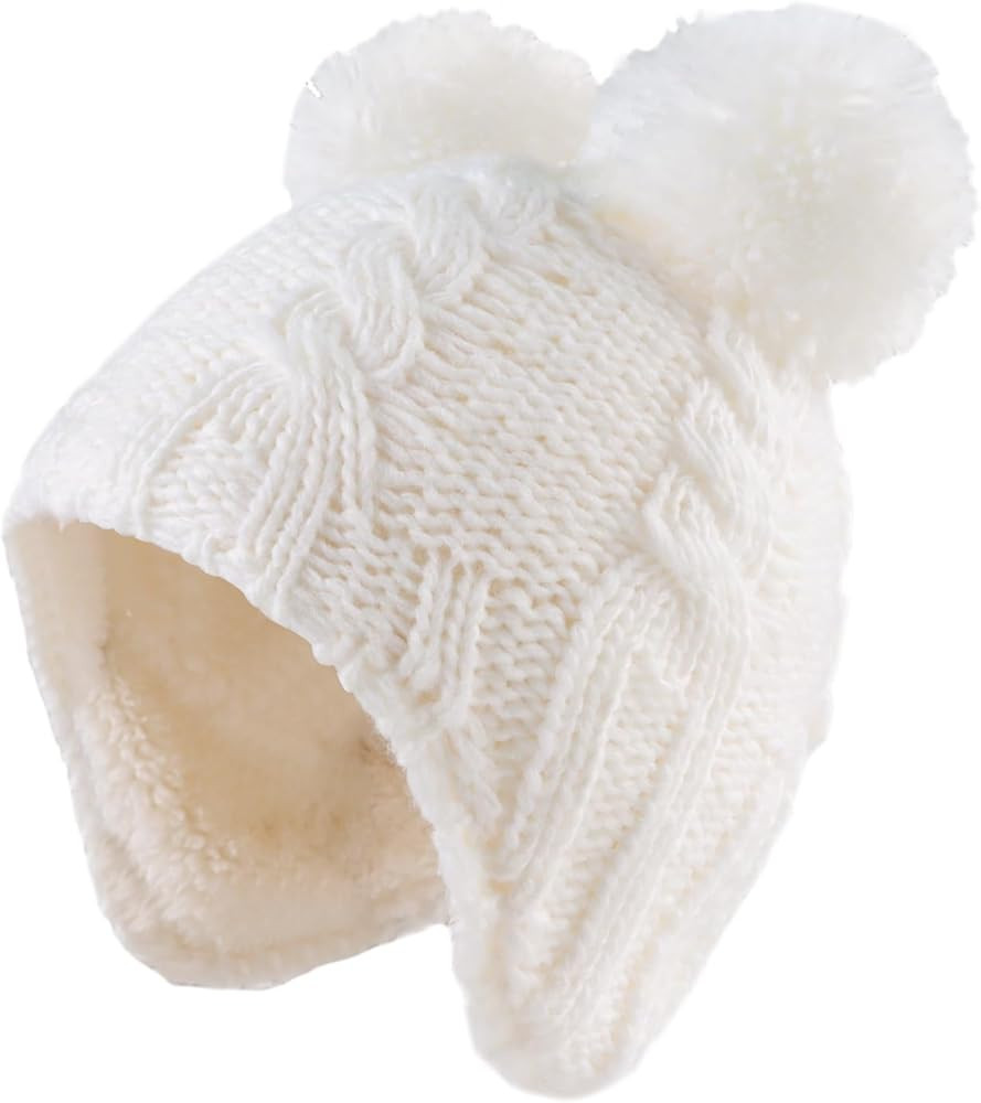 Zsedrut Winter Baby Boy Hats Pompom Baby Beanie for Girls Fleece Newborn Infant Toddler Beanie | Amazon (US)