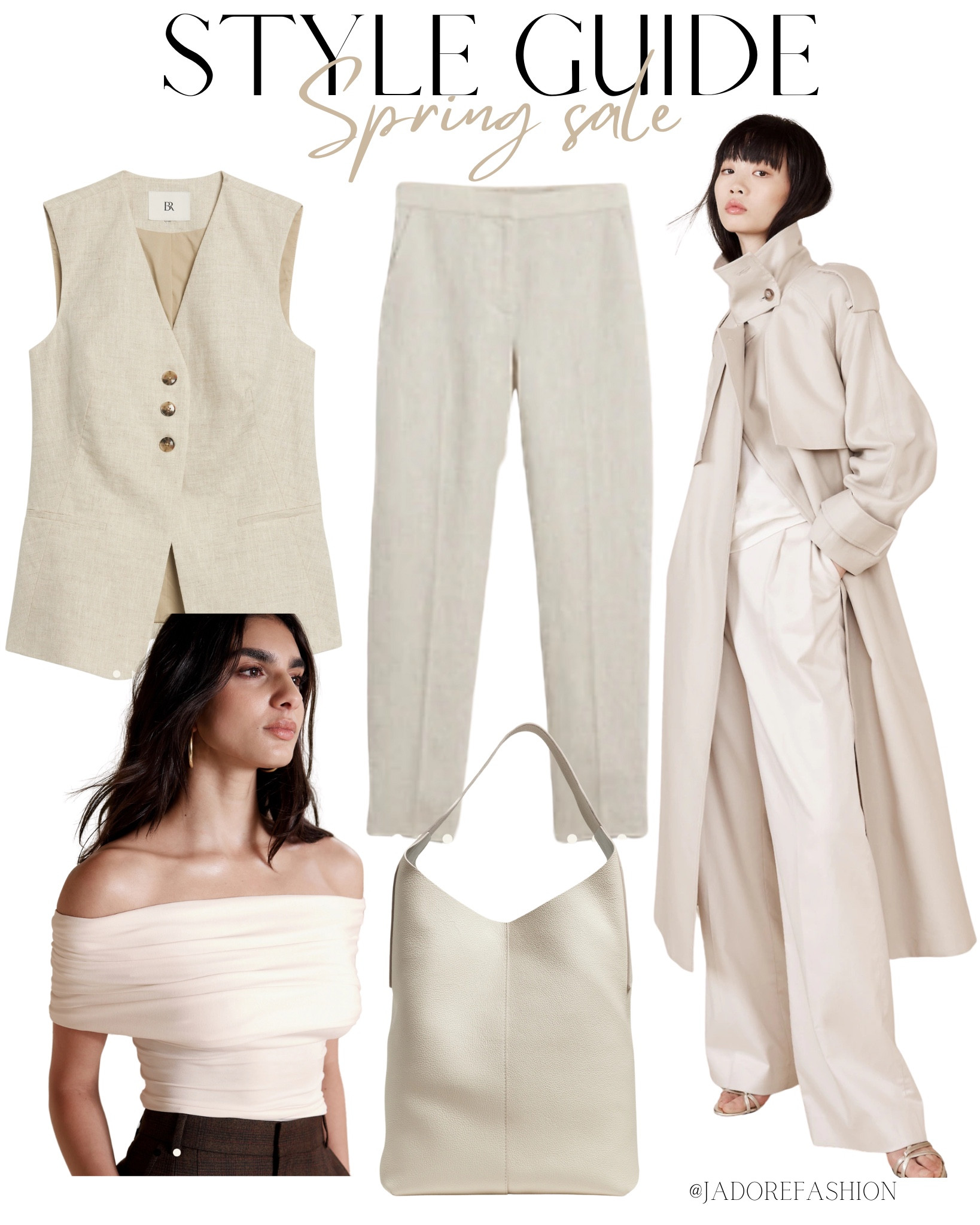 40% off items at Banana Republic - spring sale.

Neutral outfit, trench coat, off shoulder top, workwear

#LTKsalealert #LTKworkwear #LTKSpringSale