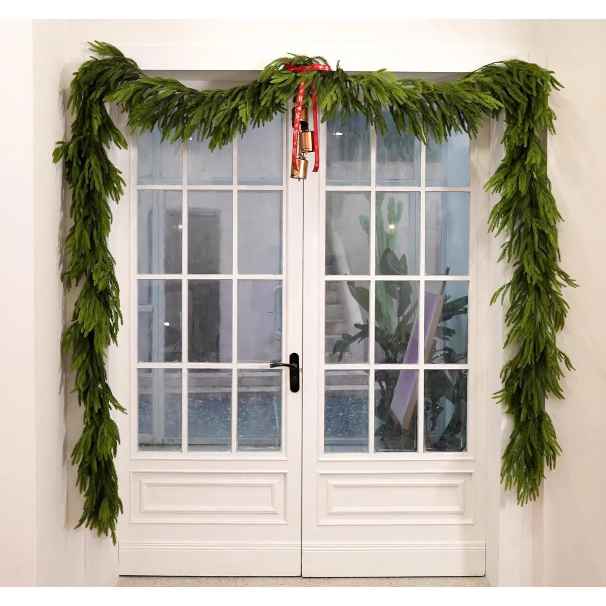 Real Touch Norfolk Pine Garland Artificial Faux Greenery Garlands Christmas Norfolk Pine Garland ... | Wayfair North America