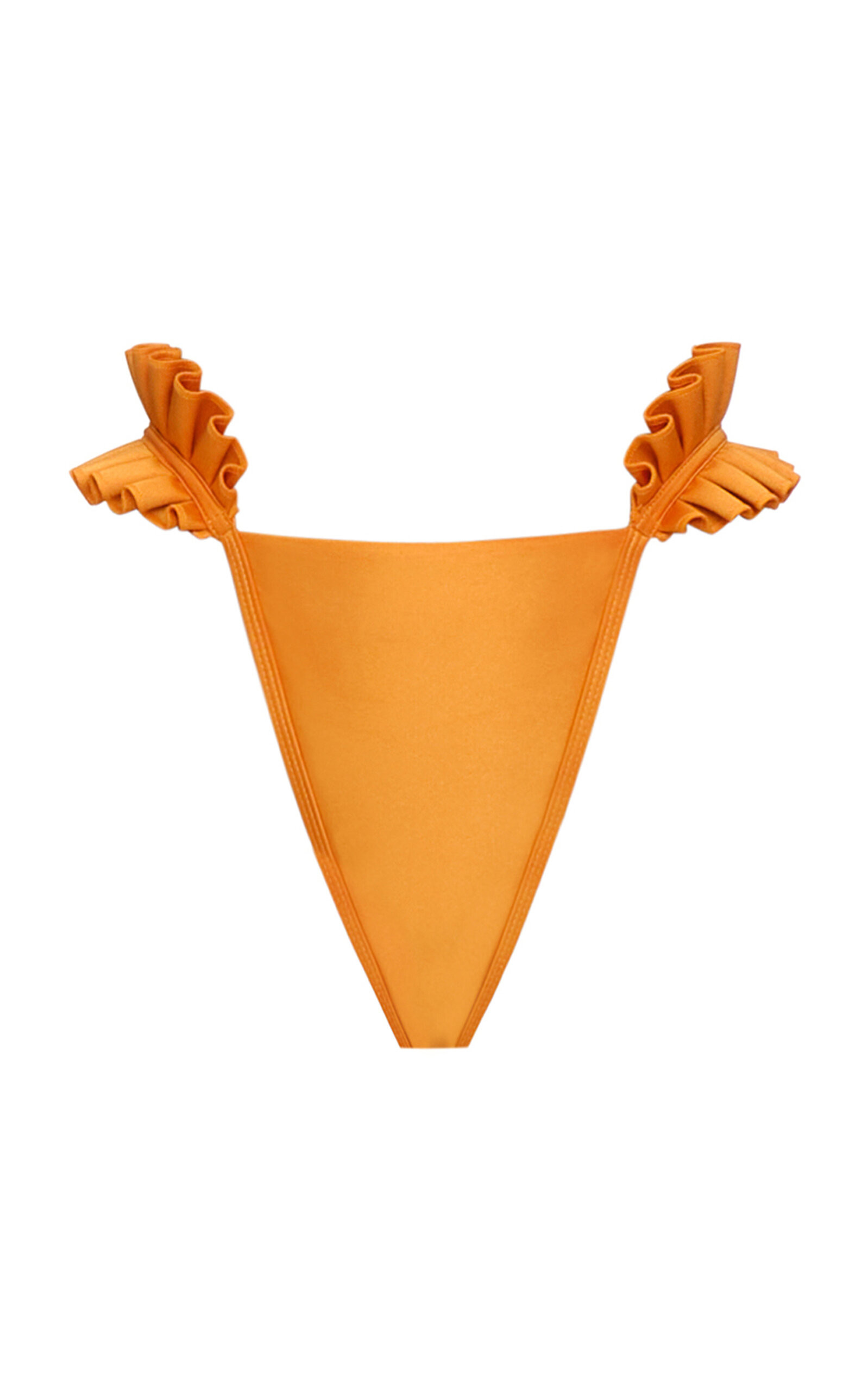 Andrea Iyamah - Mulan Ruffled Bikini Bottom - Orange - XXL - Only At Moda Operandi | Moda Operandi (Global)