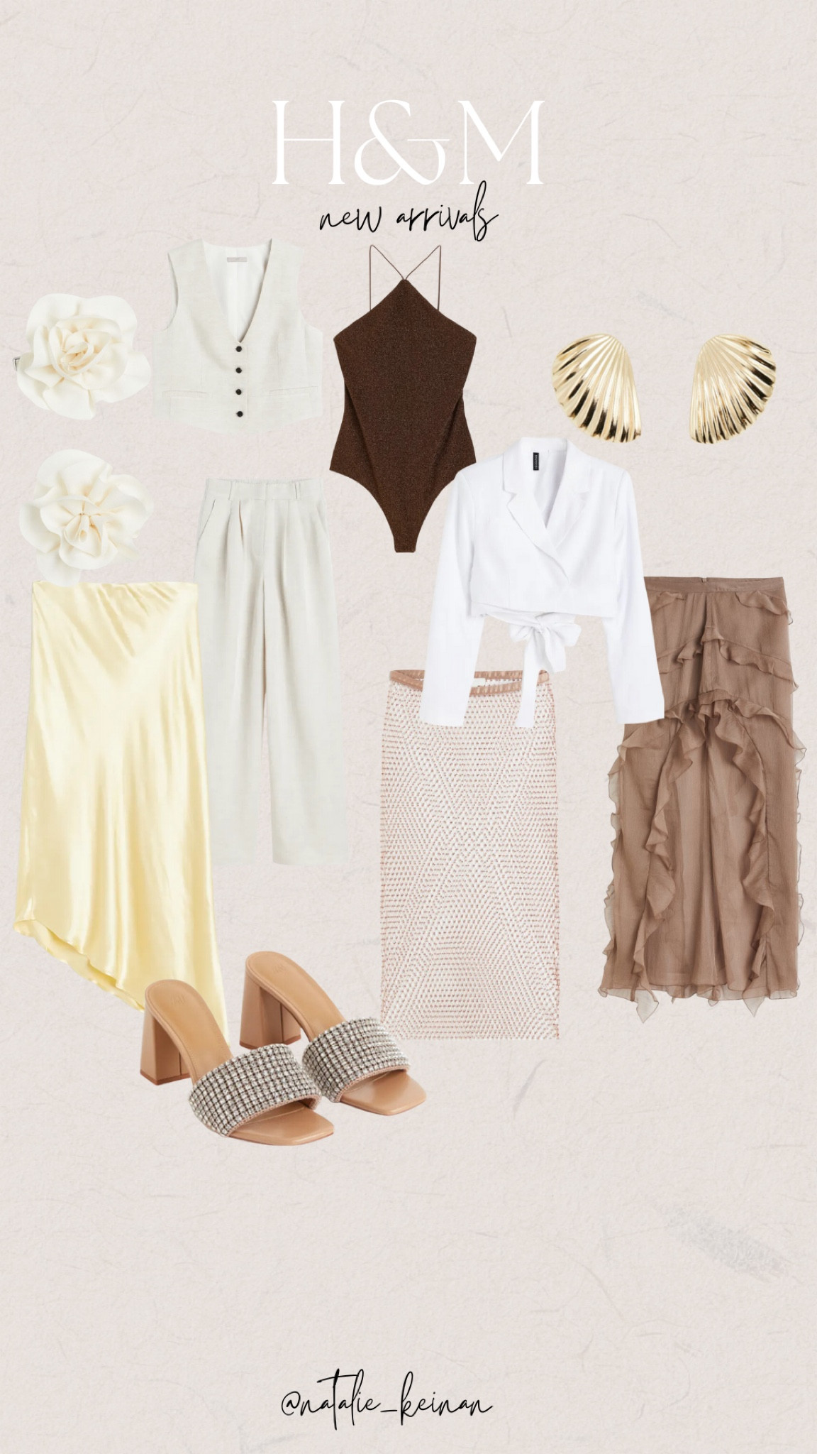 New arrivals at H&M! Summer style, travel style, gold, maxi skirt, satin skirt, bodysuit, neutrals 

#LTKSeasonal #LTKstyletip #LTKFind