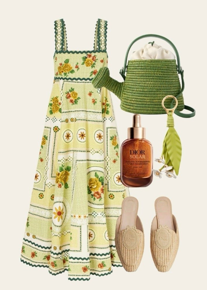 The perfect, luxury spring look for the Chelsea Flower Show 🌷 luxury floral dress, luxury bag and accessories, Dior, Loewe, Net A Porter. Holiday dress, spring dress, floral dress.

#LTKspring #LTKsummer #LTKluxury