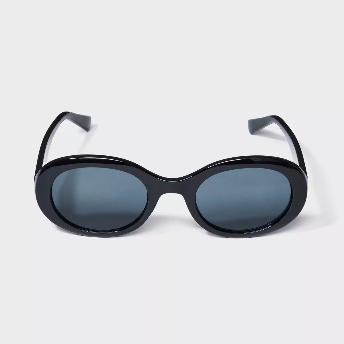 Women's Shiny Plastic Oval Sunglasses - Universal Thread™ Black | Target