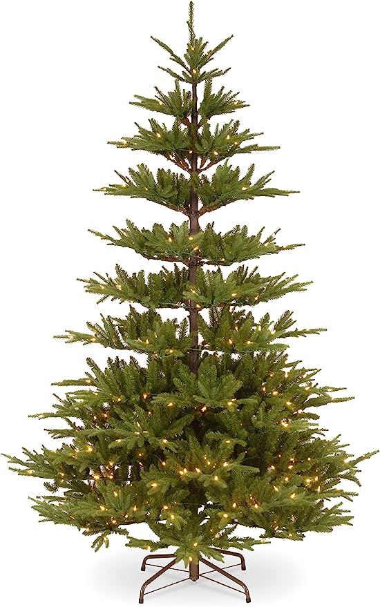 National Tree 7.5 Foot Feel Real Glenwood Fir Tree with Bark Pole and 450 Clear Lights with Power... | Amazon (US)