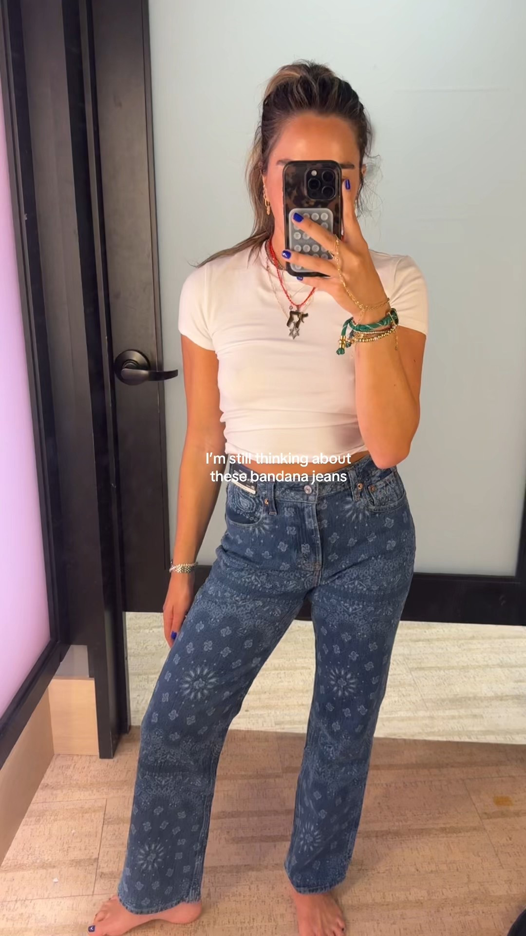 These bandana jeans from Abercrombie  

#LTKStyleTip #LTKFindsUnder50 #LTKSaleAlert