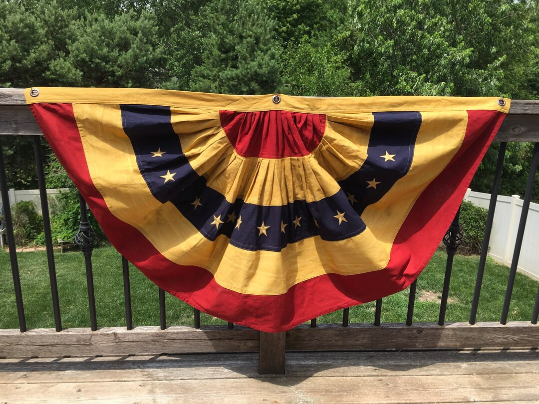 Aged Bunting Cotton Flag~55 Inch Americana Bunting Flag~fourth of July Bunting Flag~independence ... | Etsy (US)