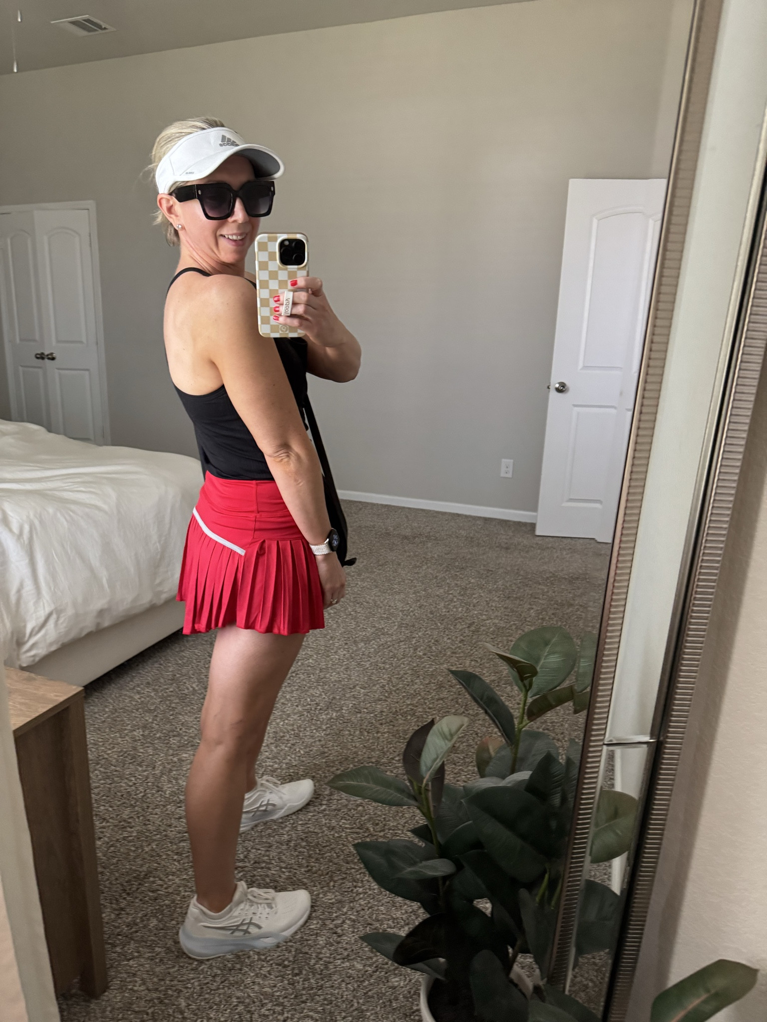 Tennis outfit / athletic outfit 

Skirt size XS - true to size - stretchy and comfortable with built in shorts - love the way the pleats lay too

Tennis sneakers sized up 1/2 size 

Tank top size small true to size - I have in multiple colors 

Adjustable adidas visor - also have in black 

Tennis outfit - workout outfit - Amazon workout clothes - tennis skirt - tank top size small- white sneakers #ltkfindsunder50 #ltksalealert #ltku #ltkfindsunder100 #ltkbeauty

#LTKOver40 #LTKPetite #LTKActive #LTKOver40 #LTKActive #LTKPetite