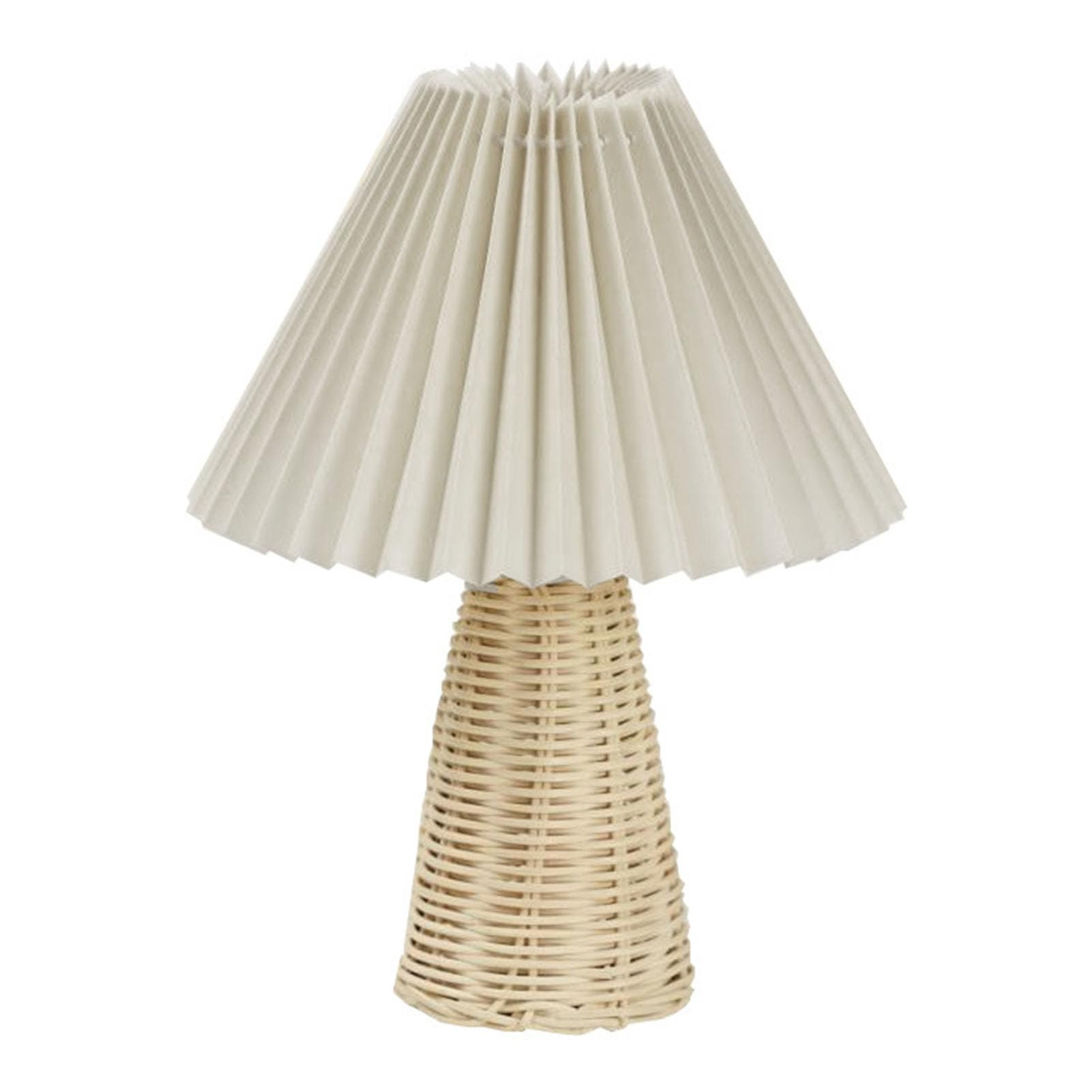 Garosa Rattan Pleated Vintage Bedside Lamps Modern Bedside Nightstand Lamp for Bedroom Living Roo... | Amazon (US)