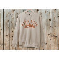 Mama Bear Sweatshirt, Mothers Day Moms Vintage 70S Style Graphic Sweatshirts, Hiking & Camping | Etsy (US)