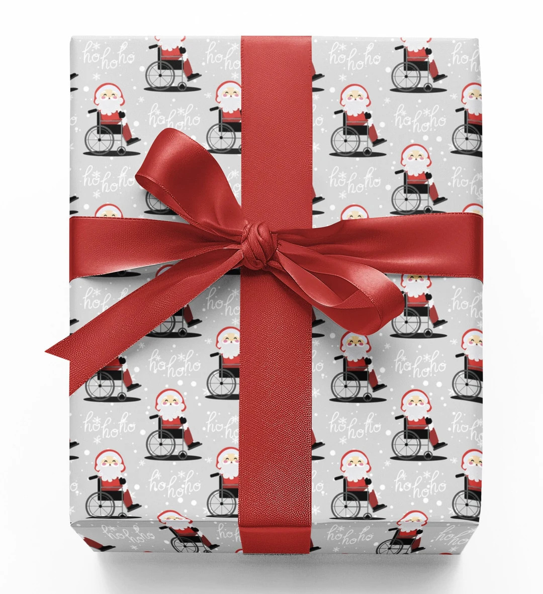 Santa Claus in A Wheelchair Wrapping Paper - Etsy | Etsy (US)