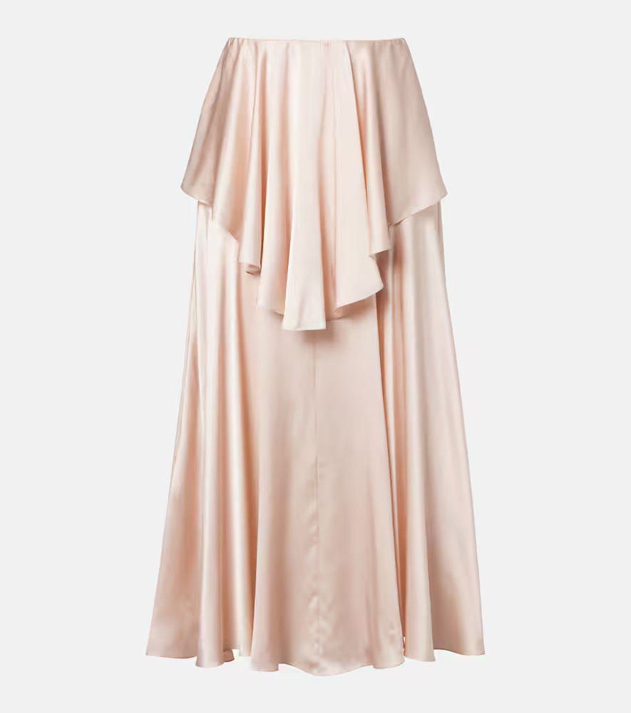 ChloÃ© Ruffled silk satin skirt | Mytheresa (US/CA)