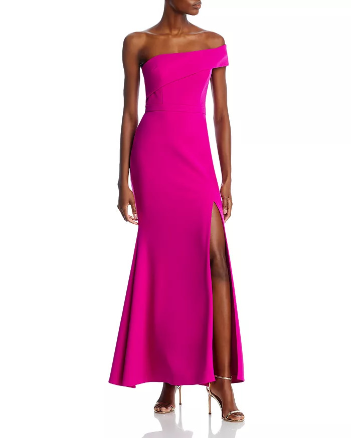 AQUA Scuba Crepe Off-the-Shoulder Gown - 100% Exclusive Back to results -  Women - Bloomingdale's | Bloomingdale's (US)