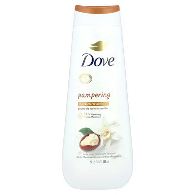 Dove, Pamper Body Wash, Shea Butter + Vanilla, 20 fl oz | iHerb