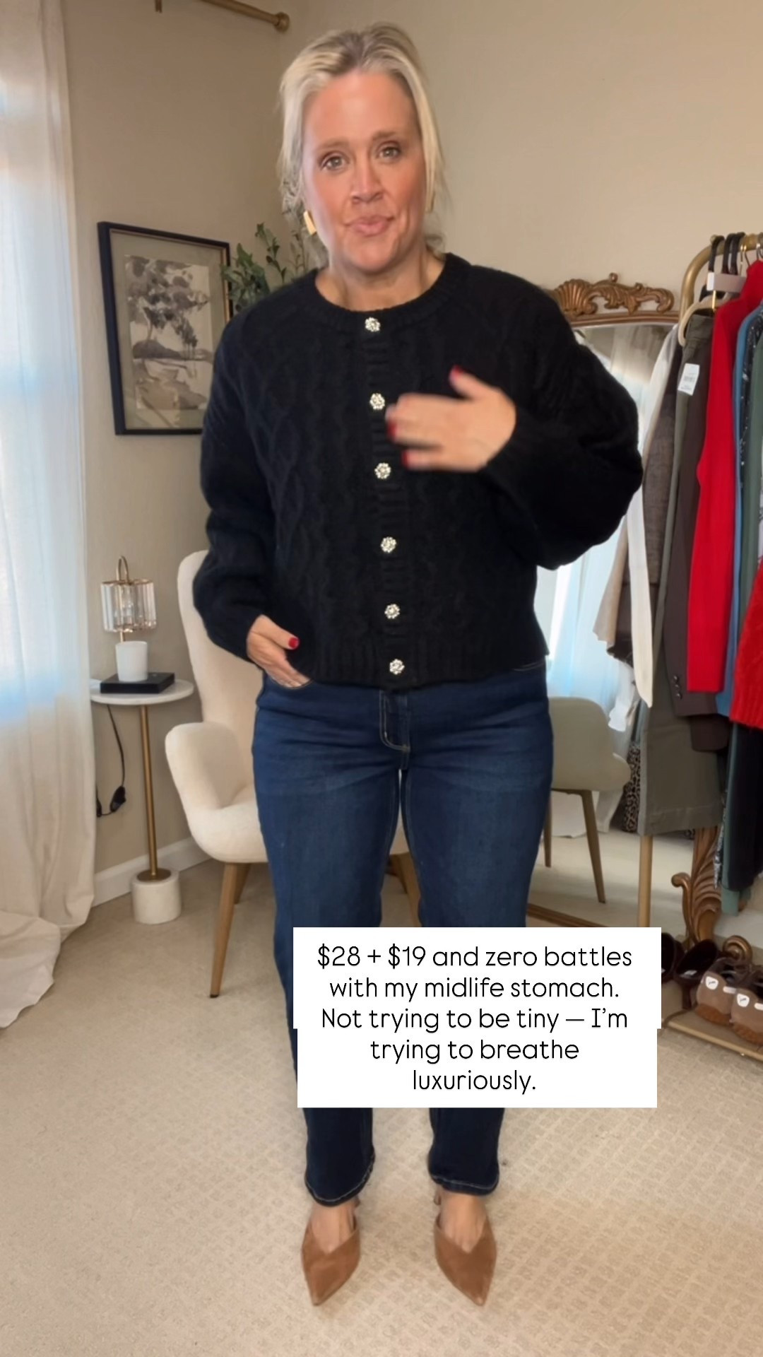 We're doing Luxe-for-Less gifts under $50 all week. Come back for the next drop… they get better each day. 🤍 

If it’s not soft, stretchy, or midlife-approved, it’s not coming with me this season.
Here are the outfits that look rich, feel like pajamas, and never fight my stomach. Save for later 🤍

⬇️Sizing information:
Wearing medium (size down if in between sizes.)
Jeans 12 short tts



👑"Helping you look good, feel good!" - Lindsey Denver

Follow my LTK @Over40andmidlife on the @shop.LTK app to view this post and get my exclusive app-only content!

#liketkit #LTKHoliday #LTKMidsize #LTKOver40
@shop.ltk
https://liketk.it/5yCyH