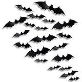 Amazon.com: Halloween Party Supplies PVC 3D Decoration Realistic Scary Bats Wall Sticker, Hallowe... | Amazon (US)