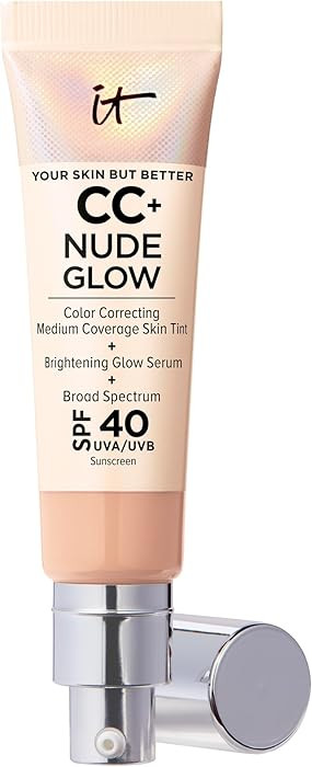 IT Cosmetics CC+ Nude Glow - Medium Coverage Foundation with SPF 40 & Brightening Glow Serum, Lig... | Amazon (US)