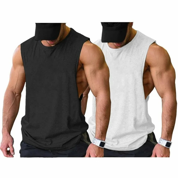 COOFANDY Men's 2 Pack Sport Tank Tops Workout Muscle Tee Bodybuilding T Shirts | Walmart (US)