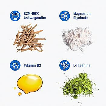 Nello Supercalm Drink Mix - Ashwagandha KSM 66, Magnesium Glycinate, L-Theanine, Vitamin D3 - Ash... | Amazon (US)